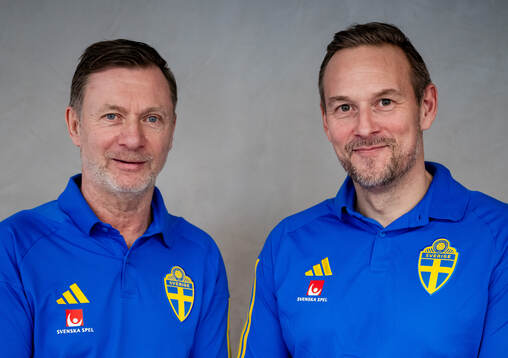 Sveriges förbundskapten Peter Gerhardsson och