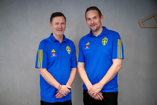 Sveriges förbundskapten Peter Gerhardsson och