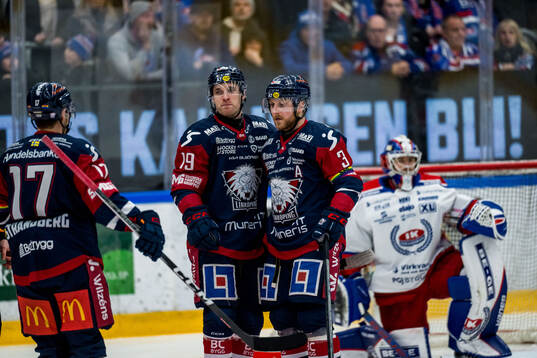 Linköpings Linus Hultström jublar