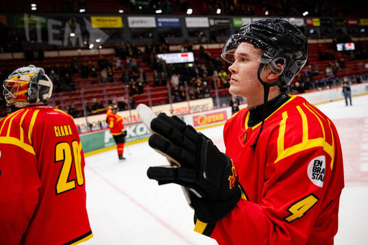 Brynäs Theo Lindstein jublar