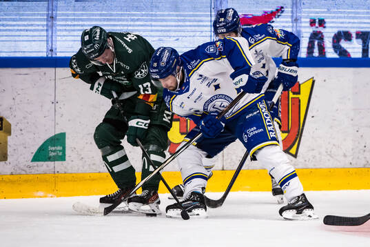Färjestads Joel Kellman och Leksands Max Veronneau