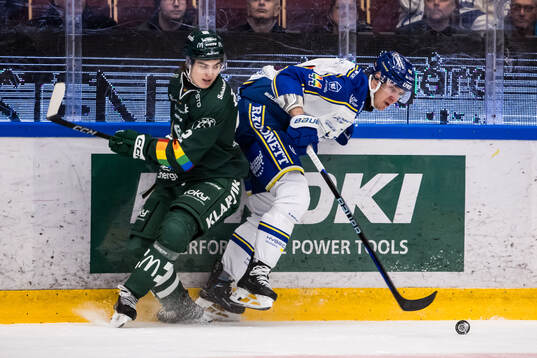 Färjestads Magnus Nygren och Leksands Carter Ashton