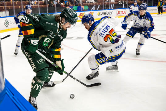 Färjestads Linus Johansson och Leksands Lucas Elvenes