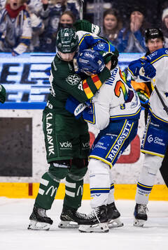 Färjestads Marcus Westfält och Leksands Patrik Norén