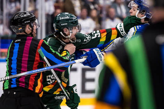 Färjestads Linus Johansson och Leksands Anton Johansson