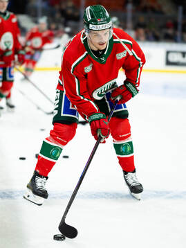 Frölundas Malte Strömwall innan ishockeymatchen i SHL