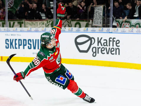 Frölundas Malte Strömwall jublar