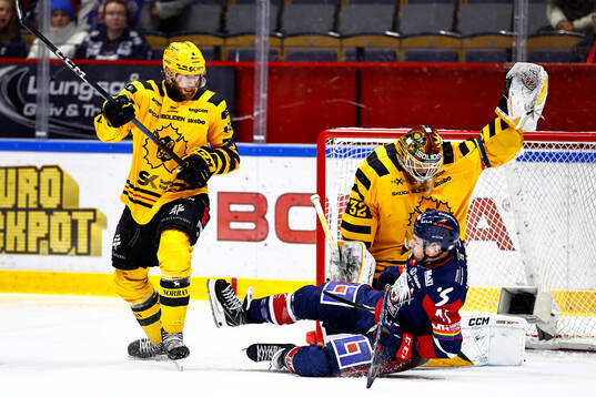 Skellefteås Petter Granberg, målvakt Linus Söderström