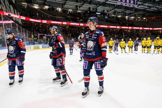 Linköpings Sebastian Strandberg, Lance Bouma och Filip