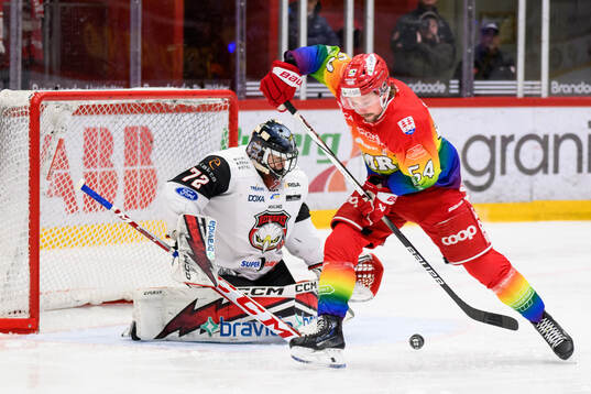 Timrås Jonathan Dahlén och Malmö Redhawks målvakt