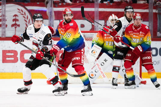 Malmö Redhawks Fredrik Händemark och Timrås Robin Hanzl