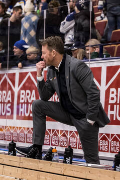 Leksands tränare Charles Berglund deppar