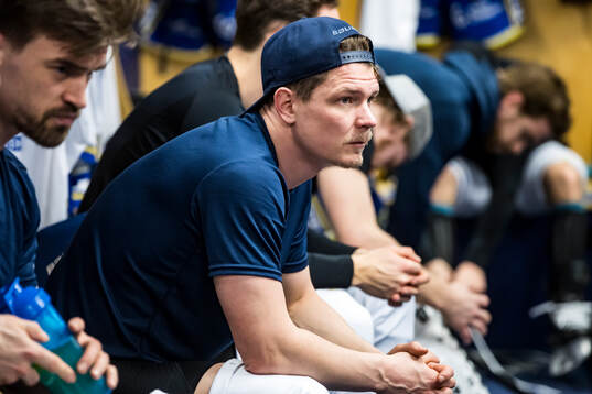 Leksands Patrik Zackrisson innan ishockeymatchen i SHL