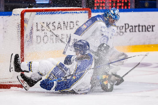 Leksands Matt Caito och Färjestads Joakim Nygård och