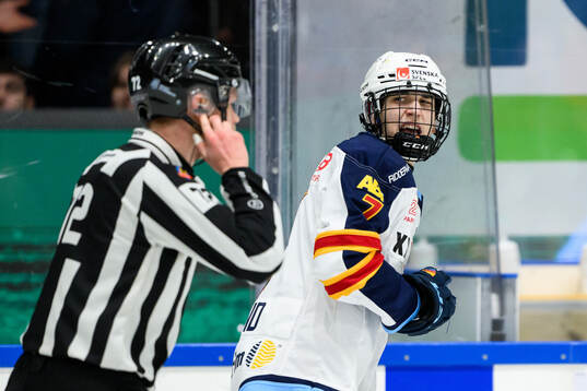 Djurgårdens Victor Eklund reagerar
