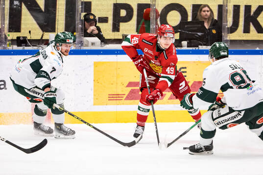Tingsryds Kevin Ekman Larsson och Moras Noah Steen
