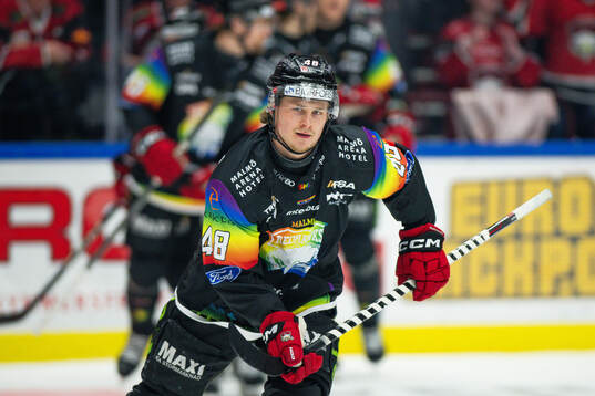 Malmö Redhawks Lauri Pajuniemi jublar