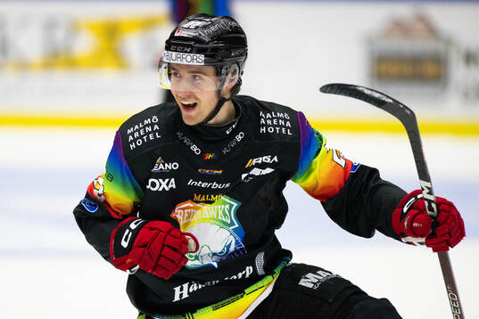 Malmö Redhawks Janne Kuokkanen jublar