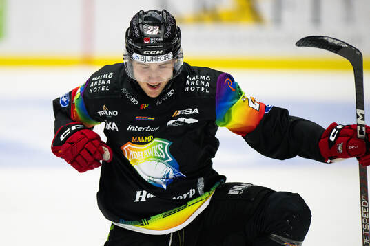 Malmö Redhawks Janne Kuokkanen jublar