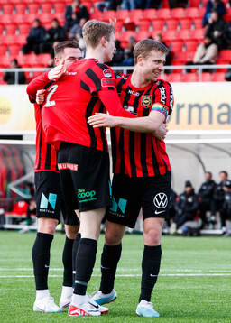 Brommapojkarnas Torbjörn Lysaker Heggem jublar