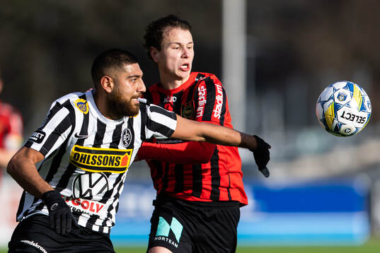 Landskronas Rassa Rahmani och Brommapojkarnas Alex Timossi