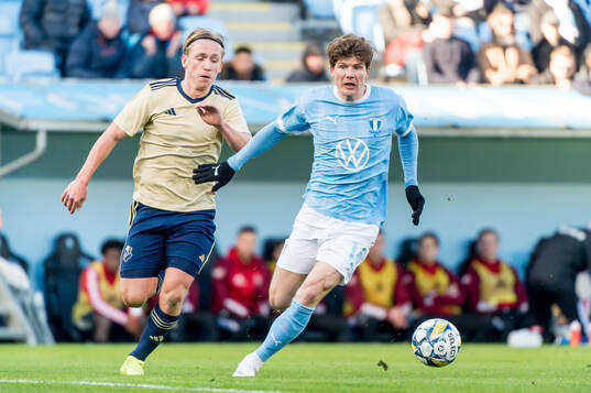 Östers IFs David Seger och Malmö FFs Oliver Berg
