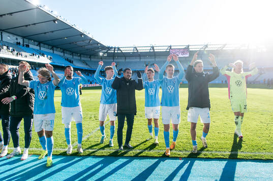 Malmö FFs spelare jublar