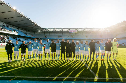 Malmö FFs spelare jublar