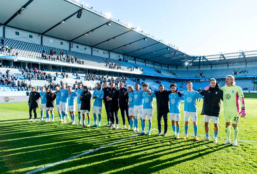 Malmö FFs spelare jublar