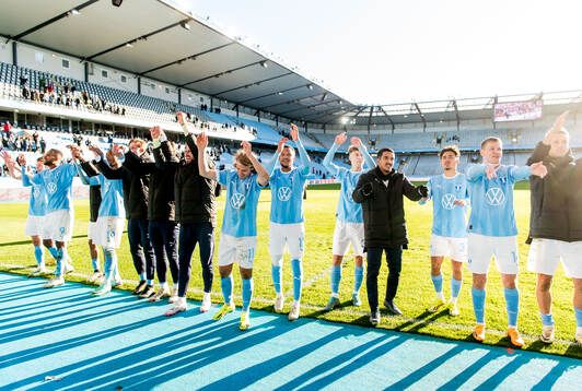 Malmö FFs spelare jublar