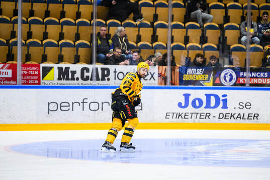 Skellefteås Arvid Lundberg  innan ishockeymatchen i SHL