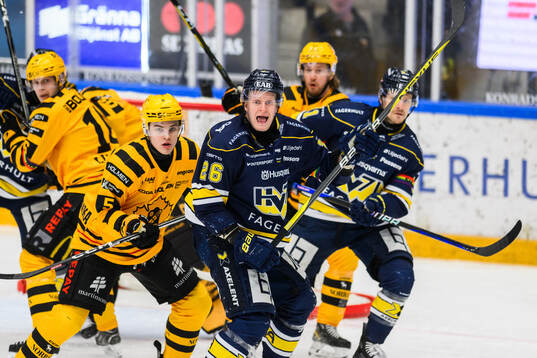 Skellefteås Axel Sandin Pellikka och HV71s Tommi Tikka