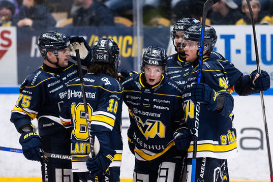 HV71s Oscar Fisker Molgaard jublar