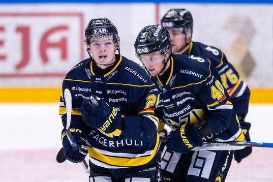 HV71s Oscar Fisker Molgaard jublar