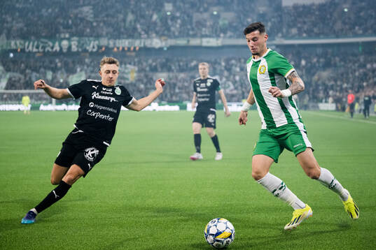 Västerås SKs Simon Gefvert och Hammarbys Viktor Djukanovic