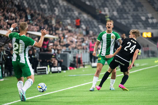 Hammarbys Fredrik Hammar och Västerås SKs Marcus Linday