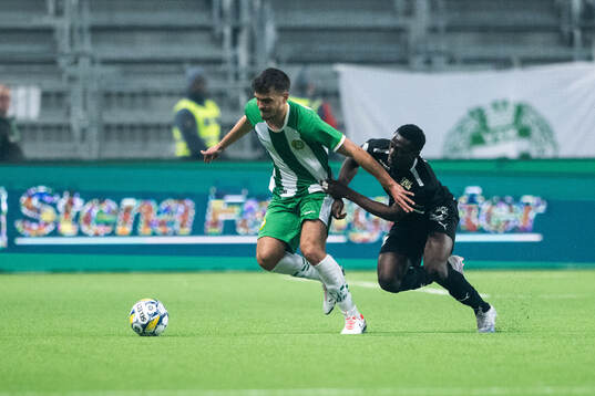 Hammarbys Pavle Vagic och Västerås SKs Ibrahim Yalatif