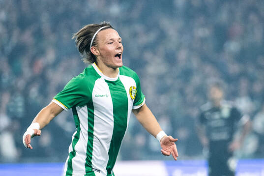 Hammarbys August Mikkelsen jublar