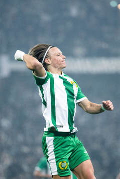 Hammarbys August Mikkelsen jublar