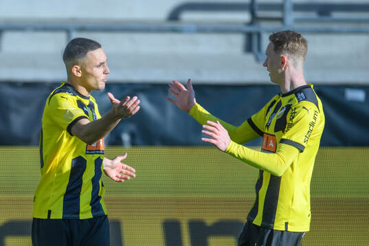 BK Häckens målskytt Ali Youssef  jublar