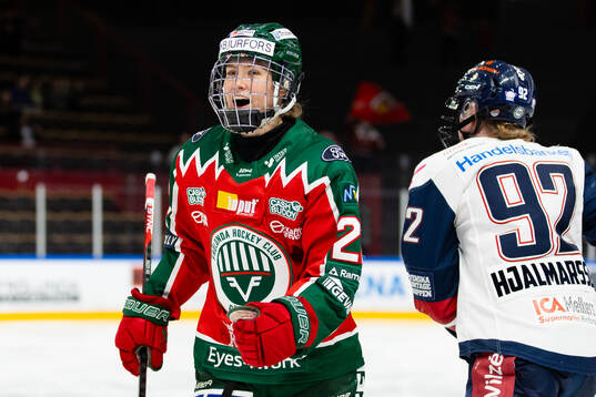 Frölundas Andrea Dalen jublar