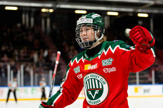 Frölundas Andrea Dalen jublar