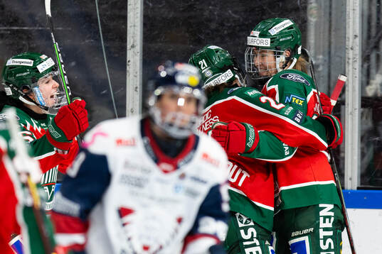 Frölundas Andrea Dalen jublar