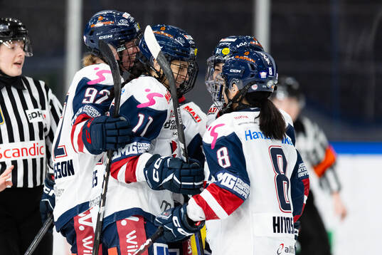 Linköpings Justine Reyes jublar