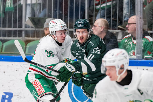 Rögles Axel Smeds och Färjestads Joakim Nygård