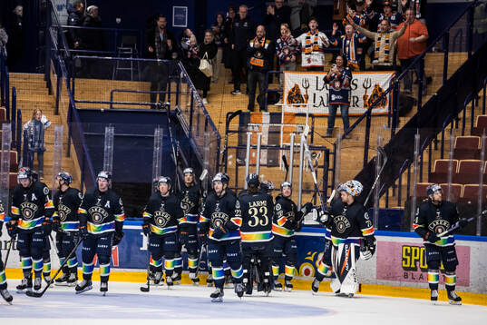 Växjös spelarna jublar