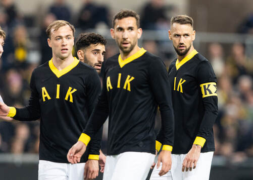 AIKs Martin Ellingsen, Benjamin Tiedemann Hansen och