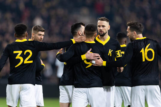 AIKs Rui Modesto, Anton Salétros, Alexander Milosevic och