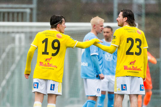 Falkenbergs FFs Oskar Lindberg och Rasmus Andersson