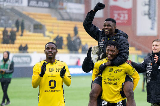 Elfsborgs Michael Baidoo, Buhari Ibrahim och Jalal Abdullah
